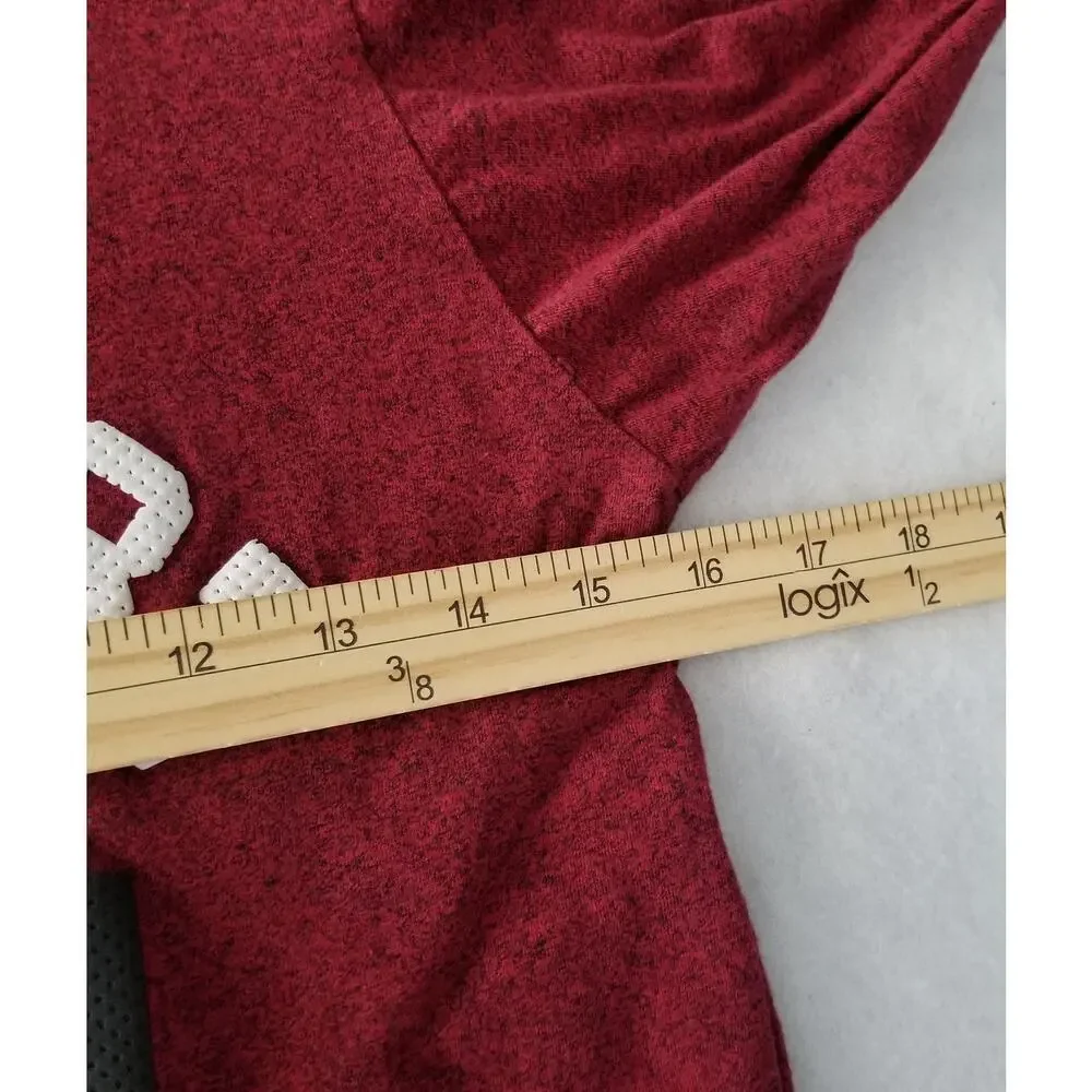 ❤️2/$12 Aeropostale Shirt Aero 87 Long Sleeve Cotton T-shirt Maroon Mens S